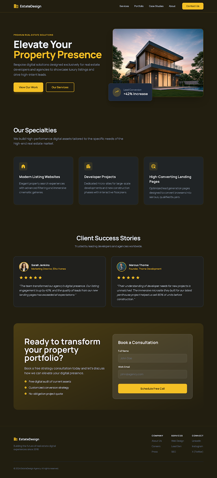 Real Estate Website Design