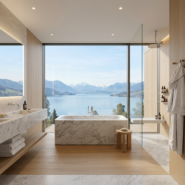 Minimalist Bathroom - Penthouse