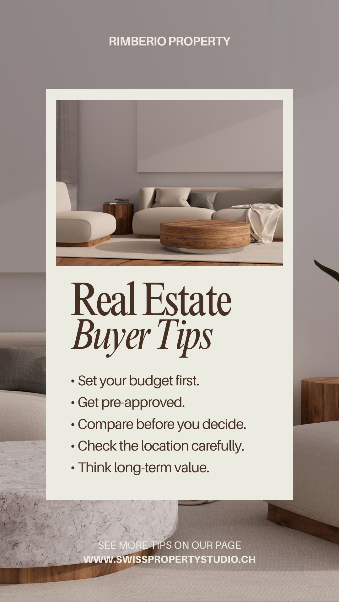 Real estate tips Instagram story content example for educational property marketing