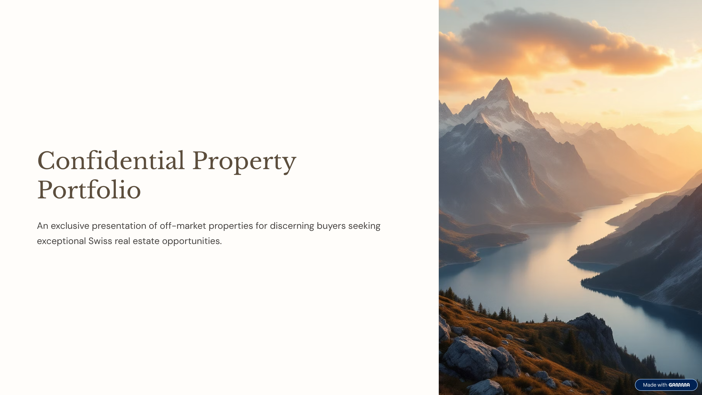 Confidential Property Portfolio cover