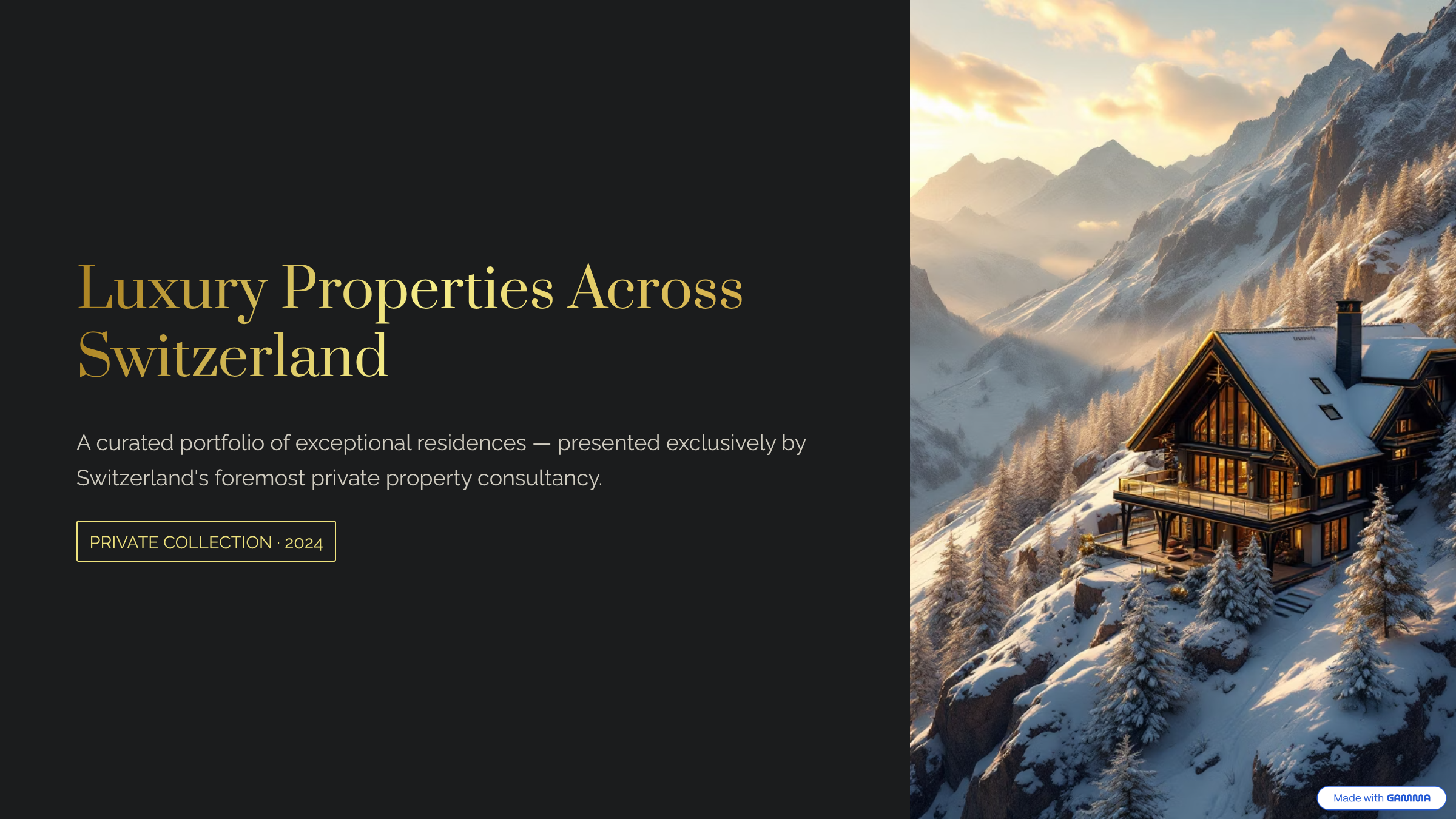 Luxury Properties Across Switzerland cover