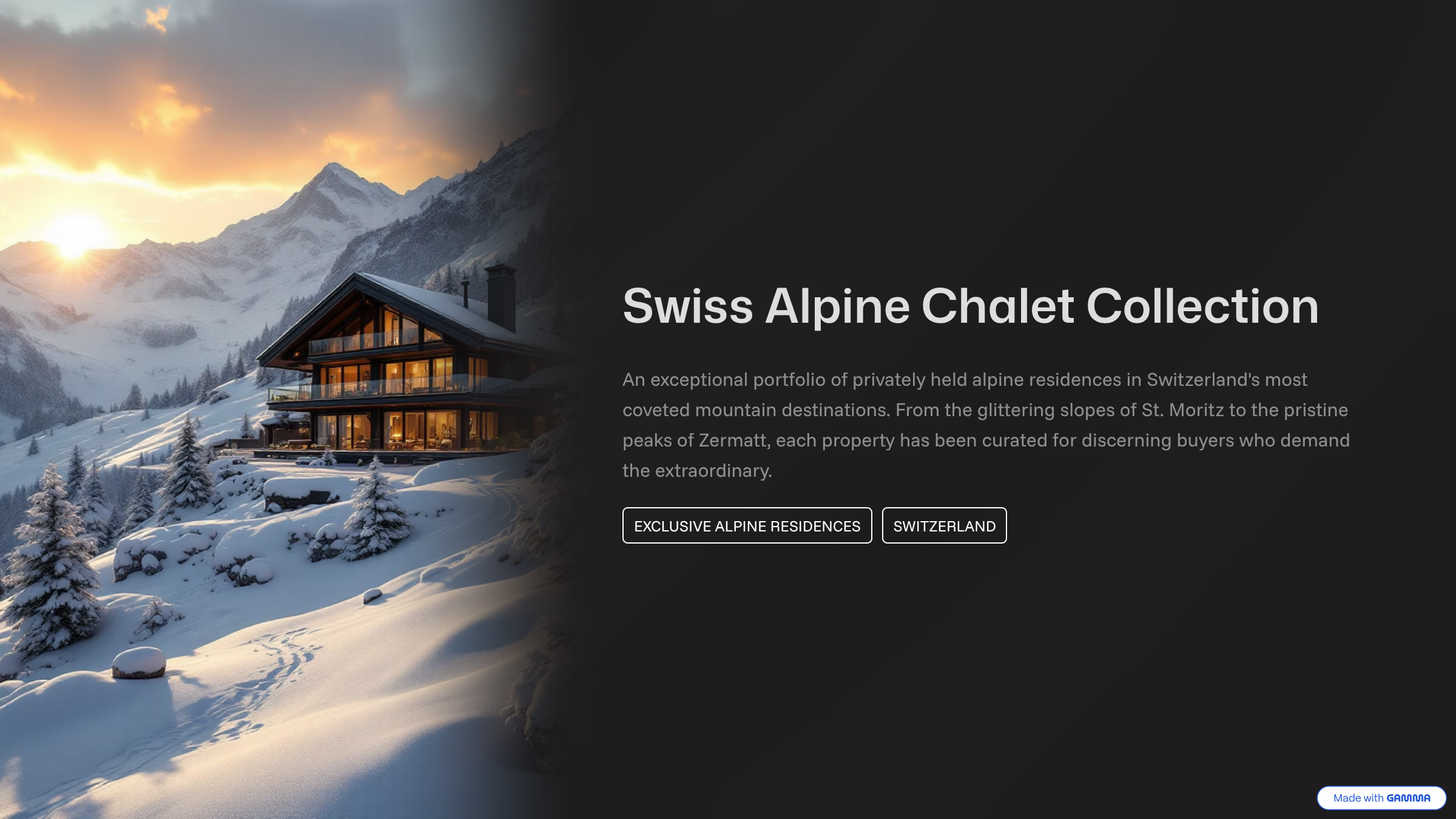 Swiss Alpine Chalet Collection cover