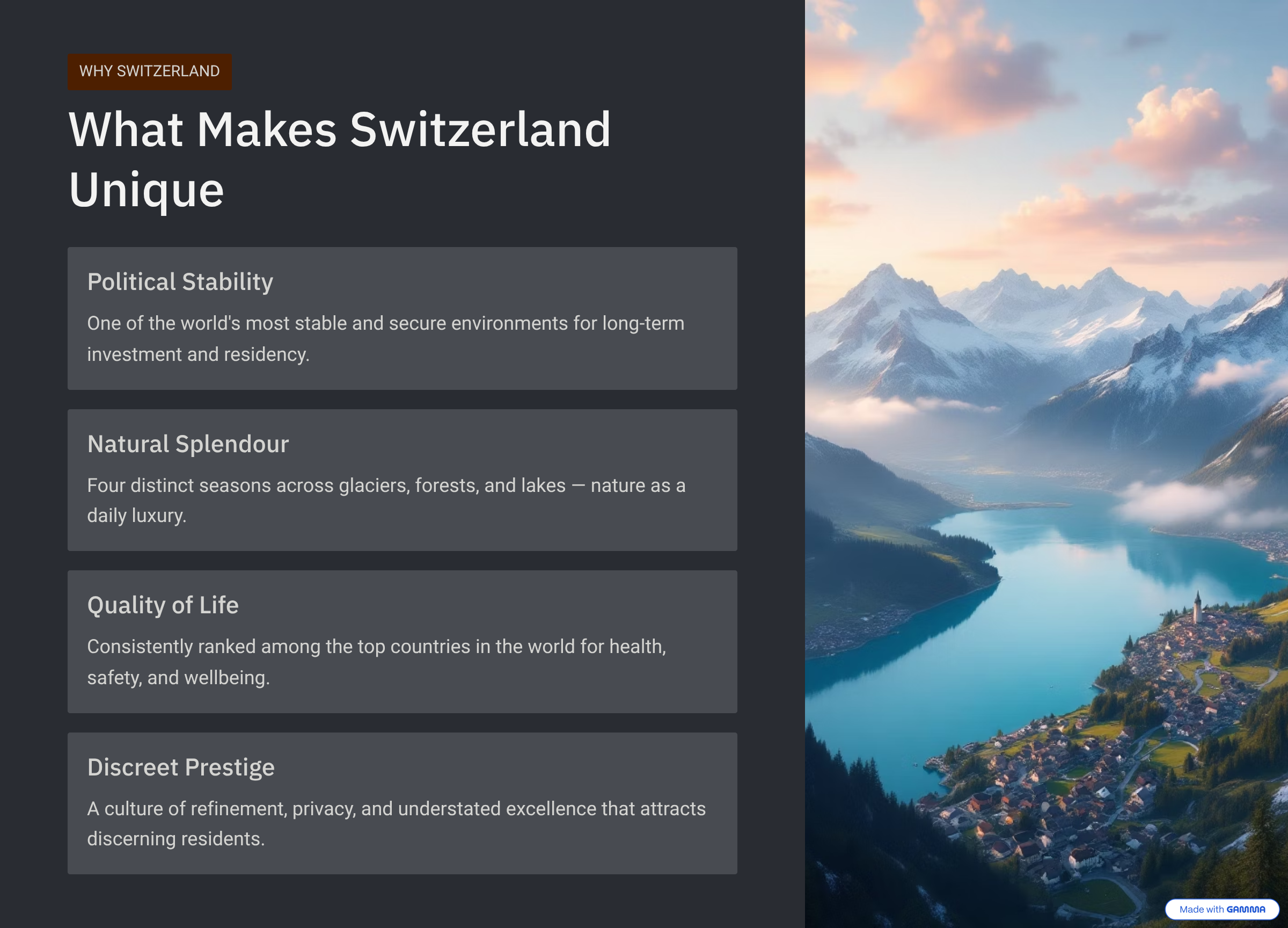 Swiss Lifestyle Living slide 2/10