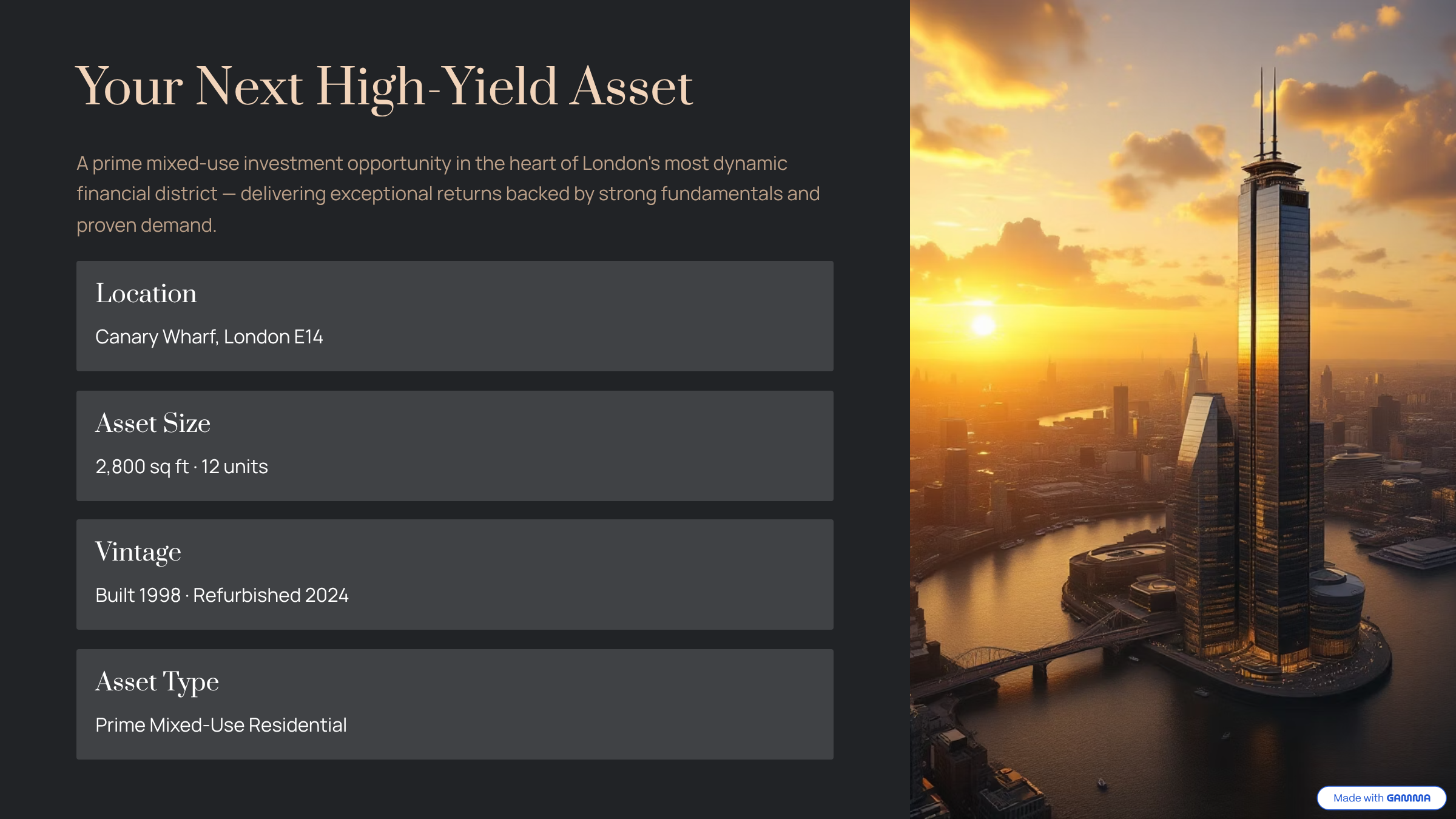 Your Next High Yield Asset cover